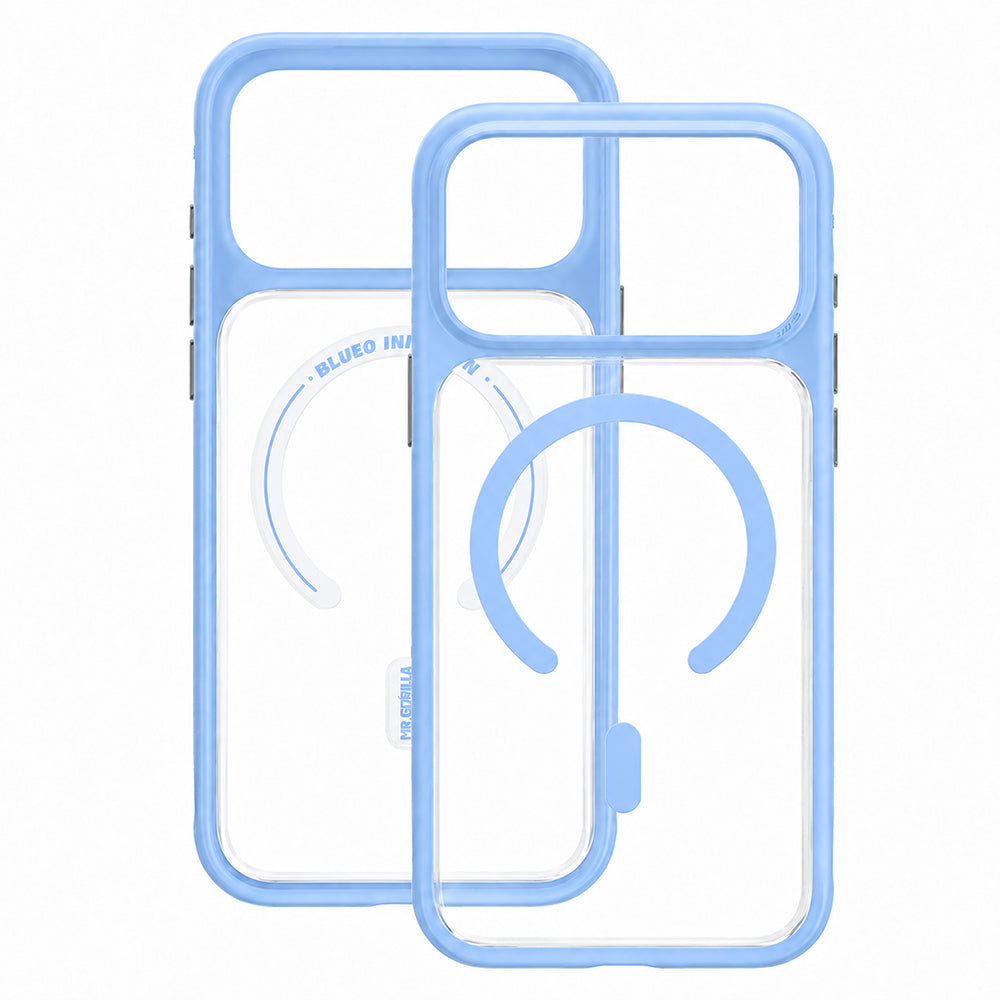 Husa MagSafe pentru Apple iPhone 18 Pro / 17 Pro, Blueo, Skin Friendly Anti-Drop, Albastra Satinata