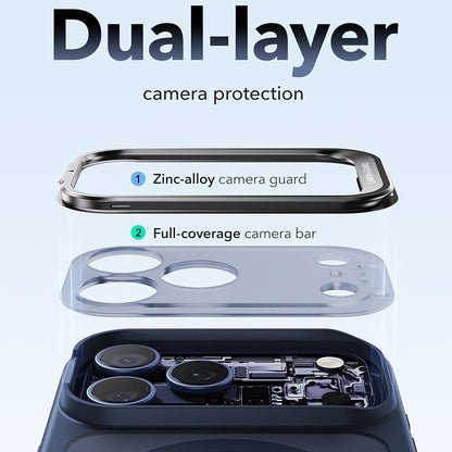 Husa MagSafe pentru Apple iPhone 18 Pro / 17 Pro, ESR, Classic Hybrid Kickstand, Albastra Satinata