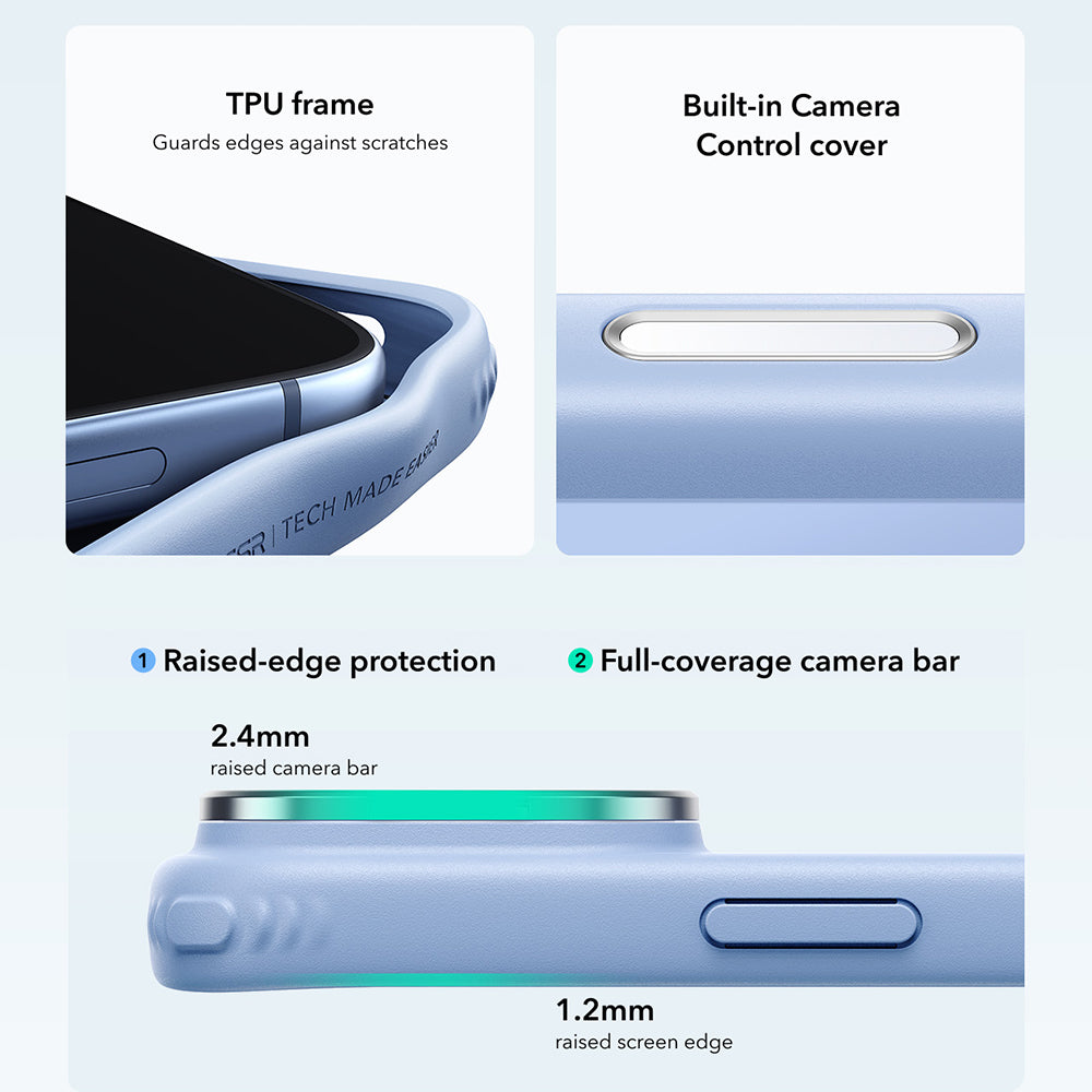 Husa MagSafe pentru Apple iPhone 18 Pro / 17 Pro, ESR, Classic Hybrid Kickstand, Bleu Satinata