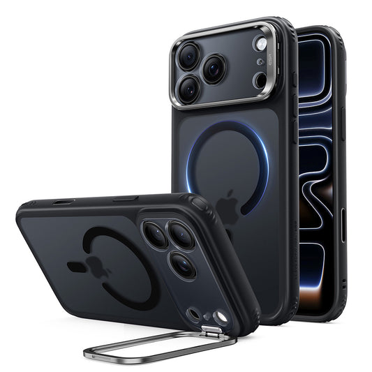 Husa MagSafe pentru Apple iPhone 18 Pro / 17 Pro, ESR, Classic Hybrid Kickstand, Neagra Satinata