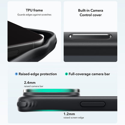 Husa MagSafe pentru Apple iPhone 18 Pro / 17 Pro, ESR, Classic Hybrid Kickstand, Neagra Transparenta