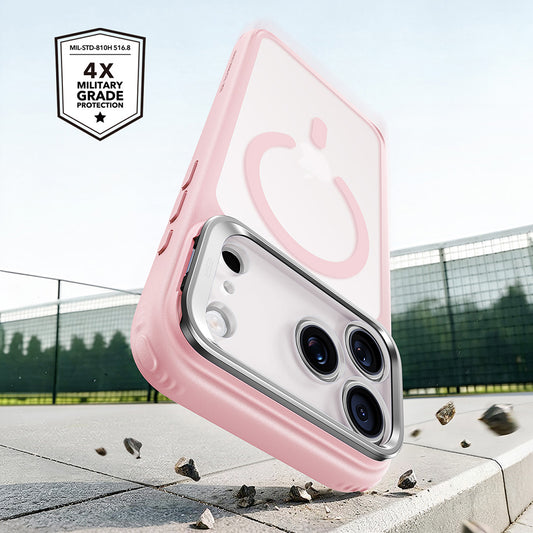 Husa MagSafe pentru Apple iPhone 18 Pro / 17 Pro, ESR, Classic Hybrid Kickstand, Roz Satinata