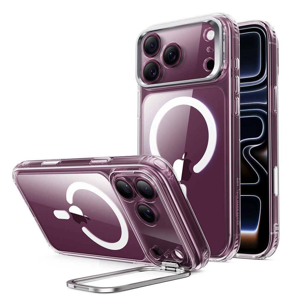 Husa MagSafe pentru Apple iPhone 18 Pro / 17 Pro, ESR, Classic Hybrid Kickstand, Transparenta