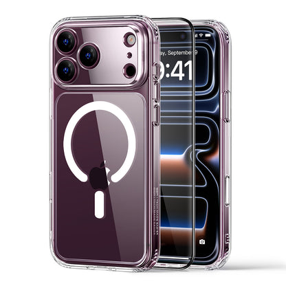 Husa MagSafe pentru Apple iPhone 18 Pro / 17 Pro, ESR, Classic Hybrid with Screen Protector, Transparenta