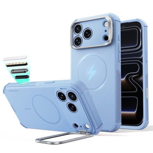 Husa MagSafe pentru Apple iPhone 18 Pro / 17 Pro, ESR, Cyber Armor Kickstand, Bleu