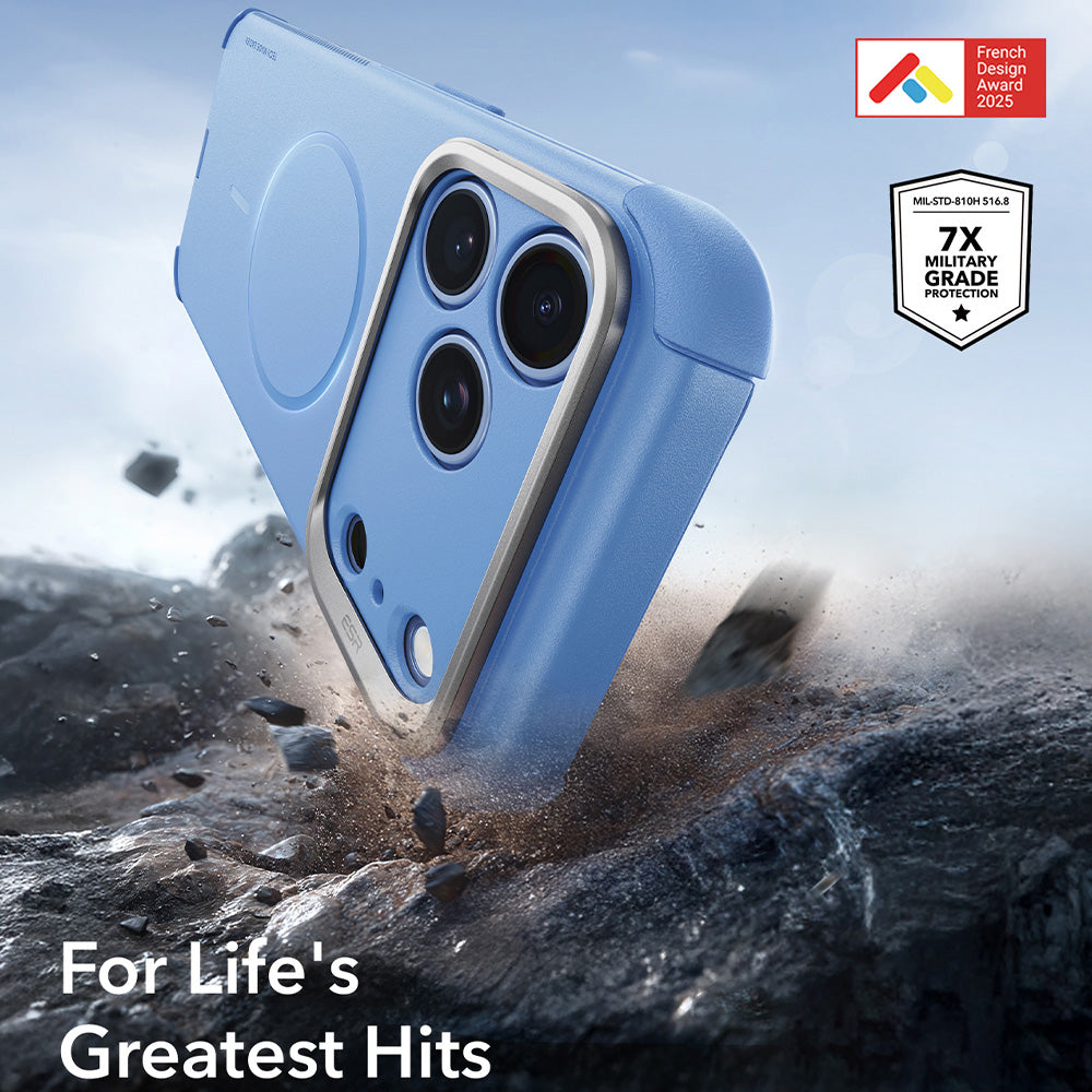 Husa MagSafe pentru Apple iPhone 18 Pro / 17 Pro, ESR, Cyber Armor Kickstand, Bleu