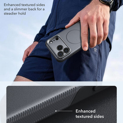 Husa MagSafe pentru Apple iPhone 18 Pro / 17 Pro, ESR, Cyber Armor Kickstand, Gri