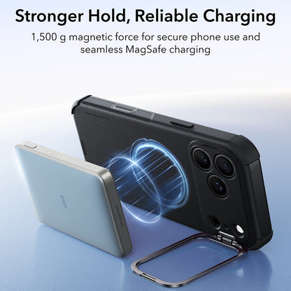 Husa MagSafe pentru Apple iPhone 18 Pro / 17 Pro, ESR, Cyber Armor Kickstand, Neagra