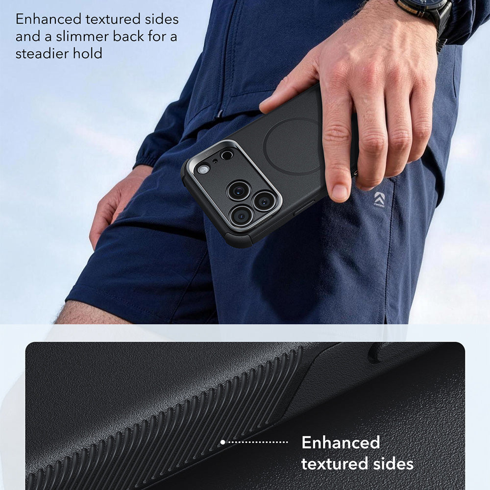 Husa MagSafe pentru Apple iPhone 18 Pro / 17 Pro, ESR, Cyber Armor Kickstand, Neagra