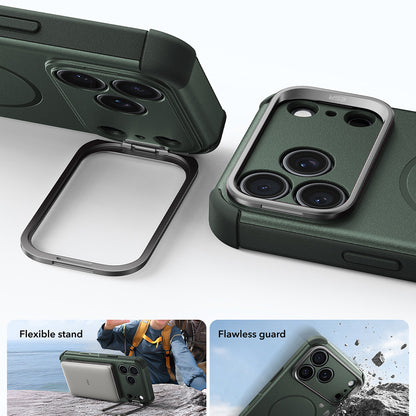 Husa MagSafe pentru Apple iPhone 18 Pro / 17 Pro, ESR, Cyber Armor Kickstand, Verde