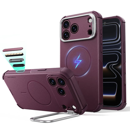 Husa MagSafe pentru Apple iPhone 18 Pro / 17 Pro, ESR, Cyber Armor Kickstand, Visinie Inchis Satinata