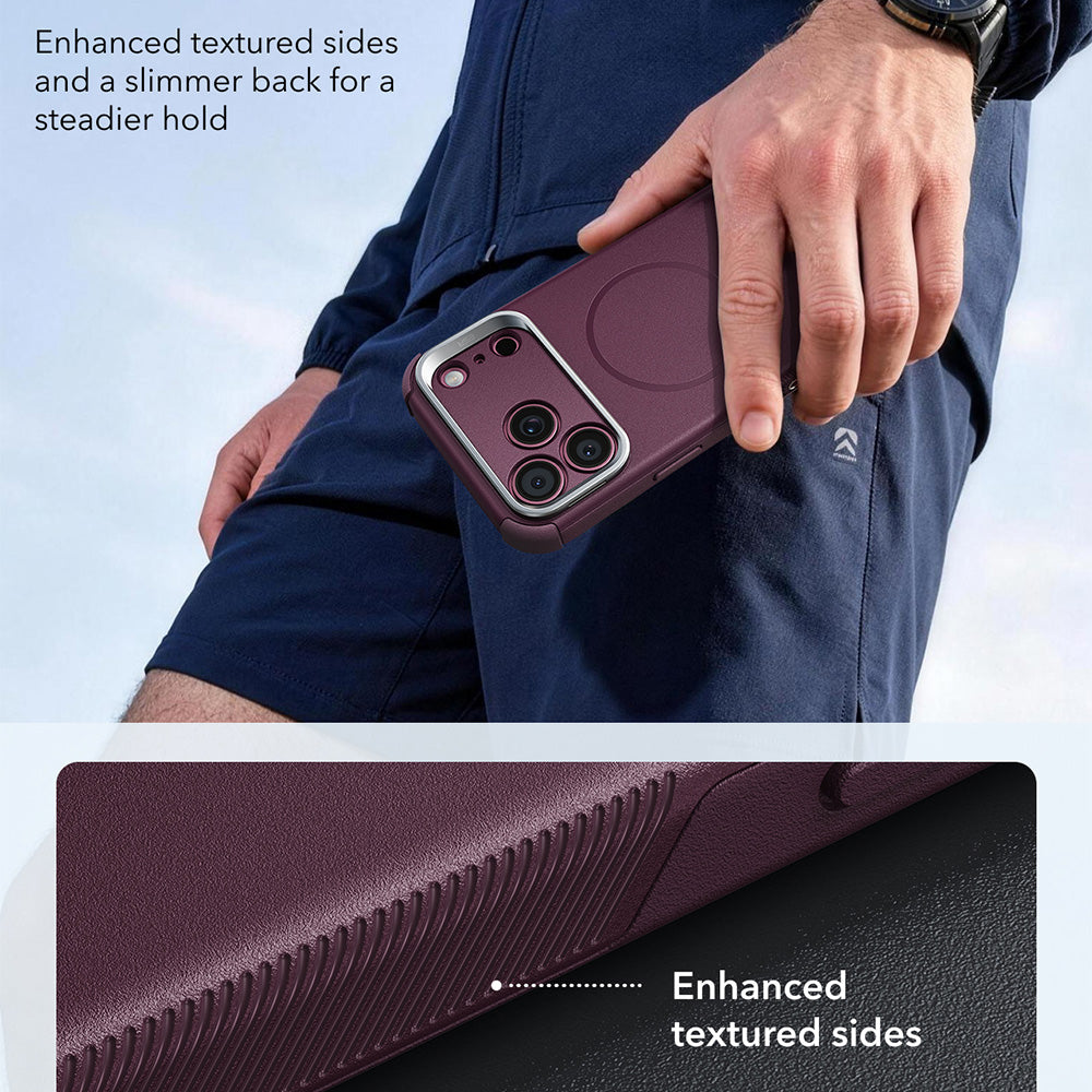 Husa MagSafe pentru Apple iPhone 18 Pro / 17 Pro, ESR, Cyber Armor Kickstand, Visinie Inchis Satinata