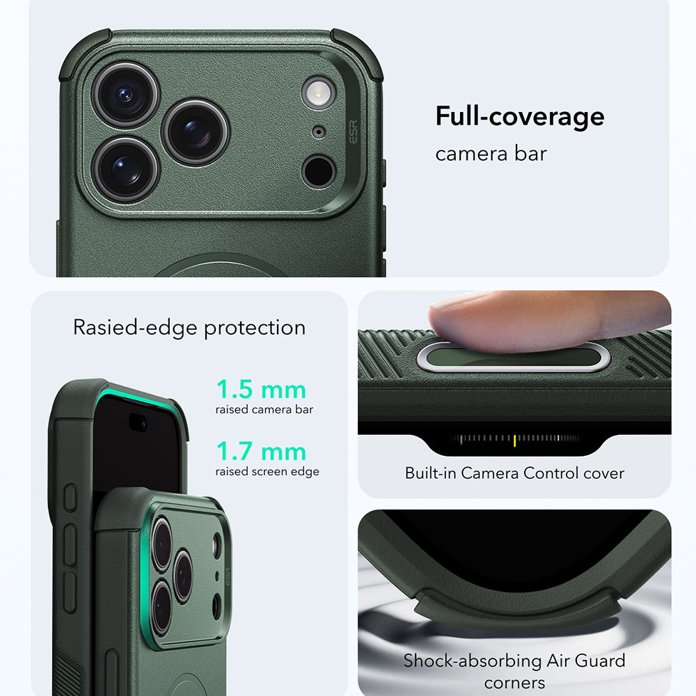 Husa MagSafe pentru Apple iPhone 18 Pro / 17 Pro, ESR, Cyber, Verde