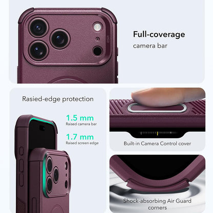 Husa MagSafe pentru Apple iPhone 18 Pro / 17 Pro, ESR, Cyber, Visinie Inchis Satinata