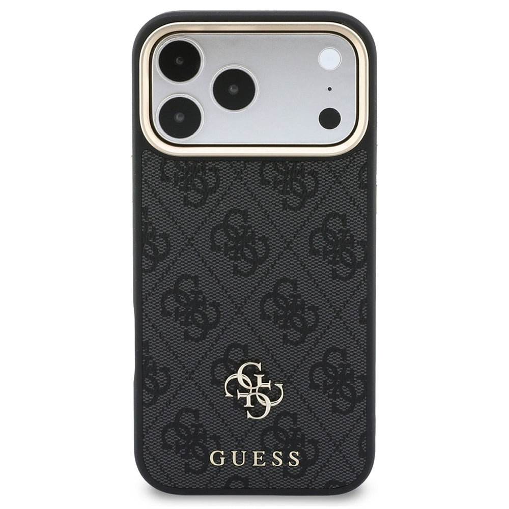 Husa MagSafe pentru Apple iPhone 18 Pro / 17 Pro, Guess, 4G Cardslot & Big Strap, Neagra