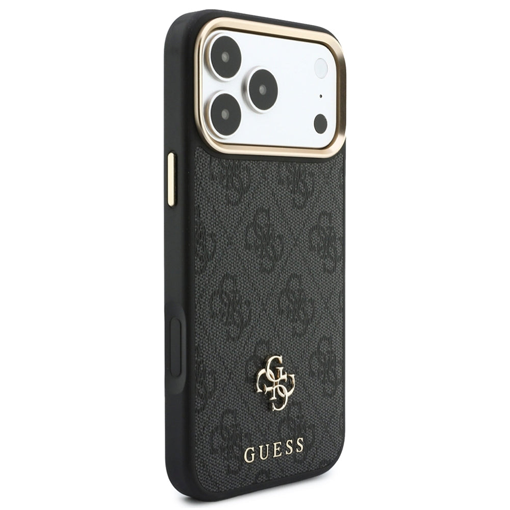 Husa MagSafe pentru Apple iPhone 18 Pro / 17 Pro, Guess, 4G Cardslot & Big Strap, Neagra