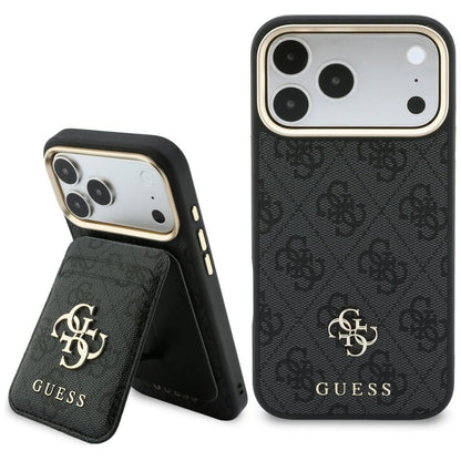 Husa MagSafe pentru Apple iPhone 18 Pro / 17 Pro, Guess, 4G Cardslot, Neagra