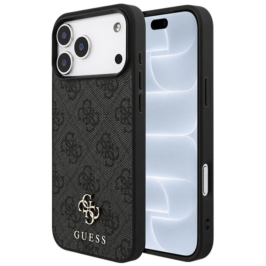 Husa MagSafe pentru Apple iPhone 18 Pro / 17 Pro, Guess, 4G Small and Classic, Neagra