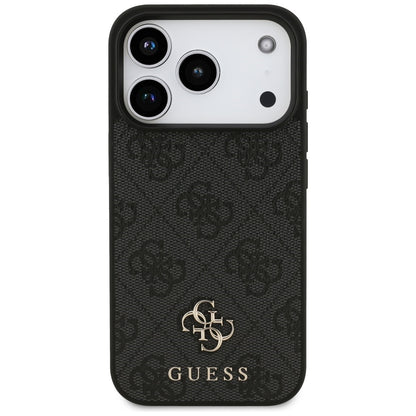Husa MagSafe pentru Apple iPhone 18 Pro / 17 Pro, Guess, 4G Small and Classic Logo, Neagra