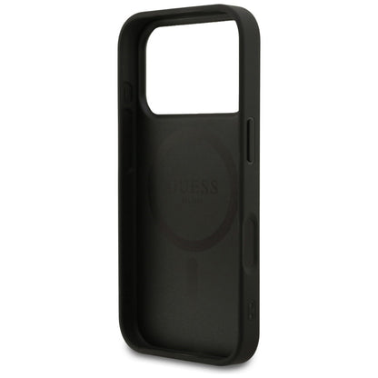 Husa MagSafe pentru Apple iPhone 18 Pro / 17 Pro, Guess, 4G Small and Classic Logo, Neagra