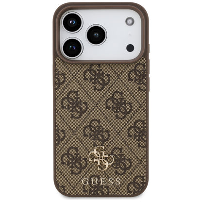 Husa MagSafe pentru Apple iPhone 18 Pro / 17 Pro, Guess, 4G Small and Classic, Maro