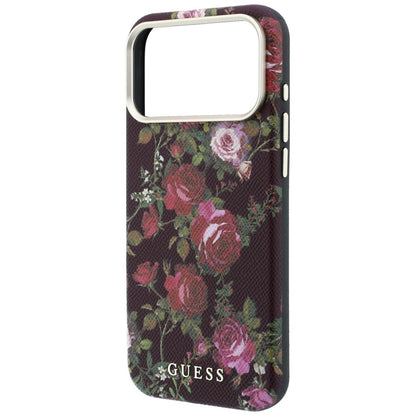 Husa MagSafe pentru Apple iPhone 18 Pro / 17 Pro, Guess, Blossom Roses Print, Visinie