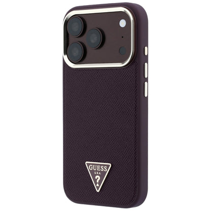 Husa MagSafe pentru Apple iPhone 18 Pro / 17 Pro, Guess, Grained Triangle Logo, Visinie
