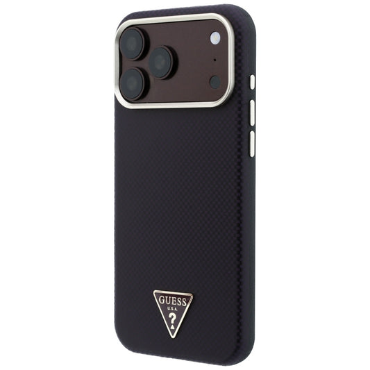 Husa MagSafe pentru Apple iPhone 18 Pro / 17 Pro, Guess, Kevlar Triangle Logo, Visinie