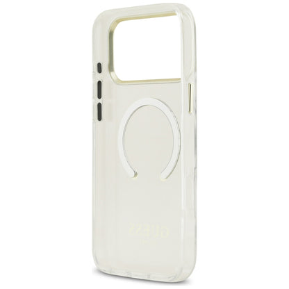 Husa MagSafe pentru Apple iPhone 18 Pro / 17 Pro, Guess, Metal Outline, Aurie