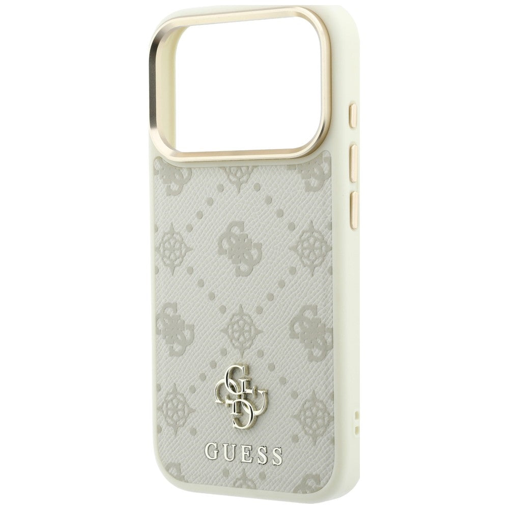 Husa MagSafe pentru Apple iPhone 18 Pro / 17 Pro, Guess, Peony 4G Small Logo, Bej