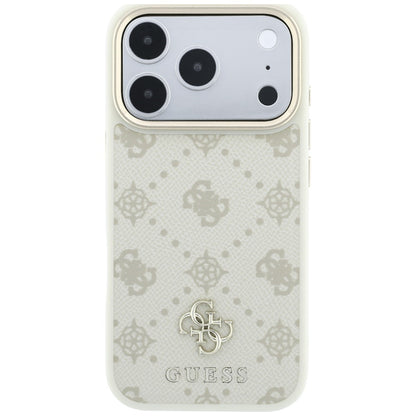 Husa MagSafe pentru Apple iPhone 18 Pro / 17 Pro, Guess, Peony 4G Small Logo, Bej