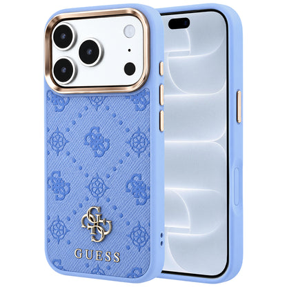 Husa MagSafe pentru Apple iPhone 18 Pro / 17 Pro, Guess, Peony 4G Small Logo, Bleu