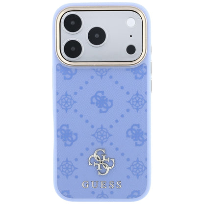 Husa MagSafe pentru Apple iPhone 18 Pro / 17 Pro, Guess, Peony 4G Small Logo, Bleu