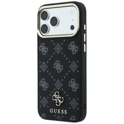 Husa MagSafe pentru Apple iPhone 18 Pro / 17 Pro, Guess, Peony 4G Small Logo, Neagra