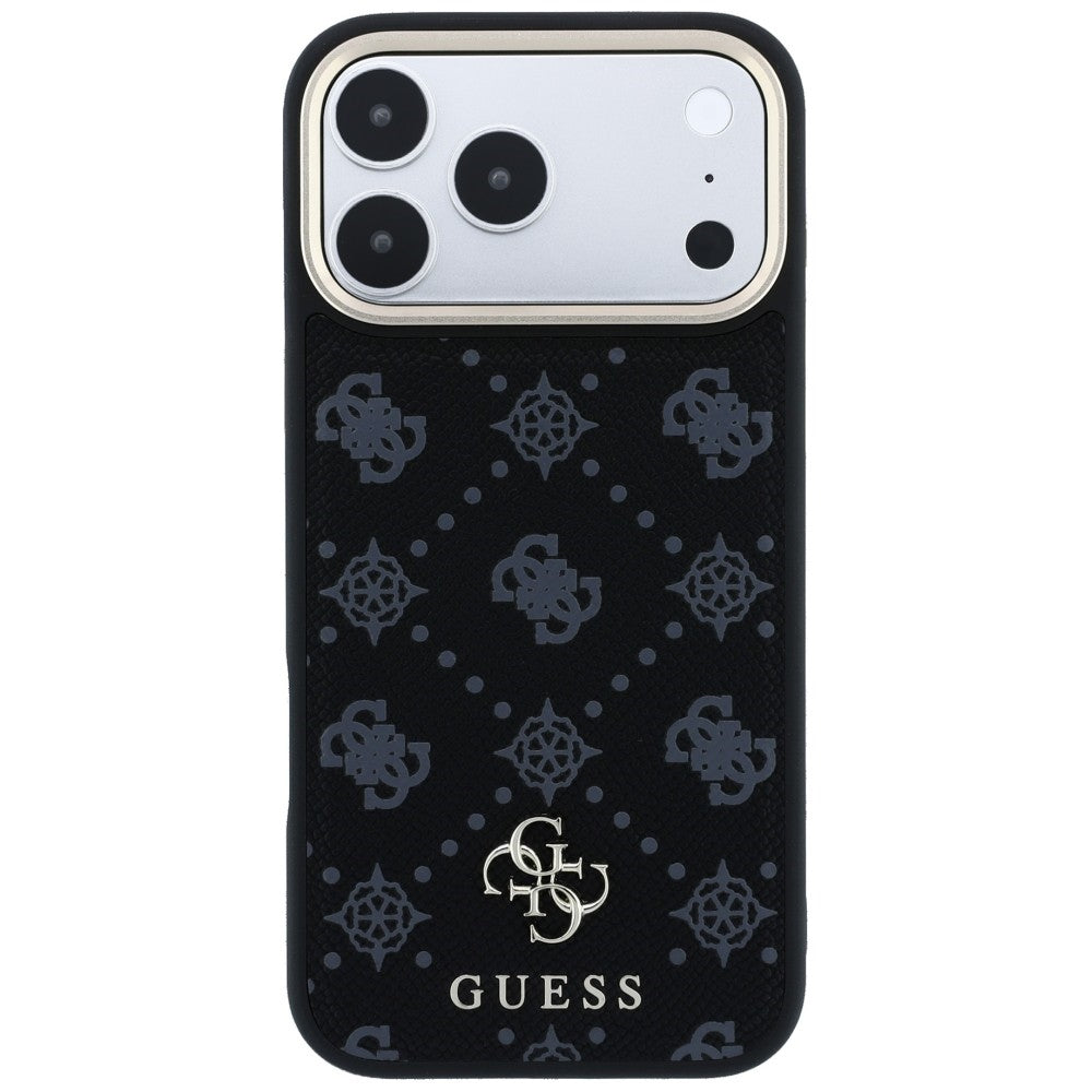 Husa MagSafe pentru Apple iPhone 18 Pro / 17 Pro, Guess, Peony 4G Small Logo, Neagra