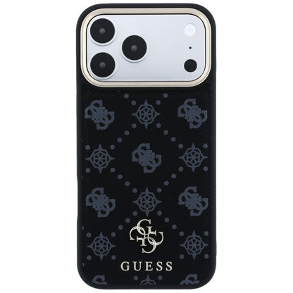 Husa MagSafe pentru Apple iPhone 18 Pro / 17 Pro, Guess, Peony 4G Small Logo, Neagra