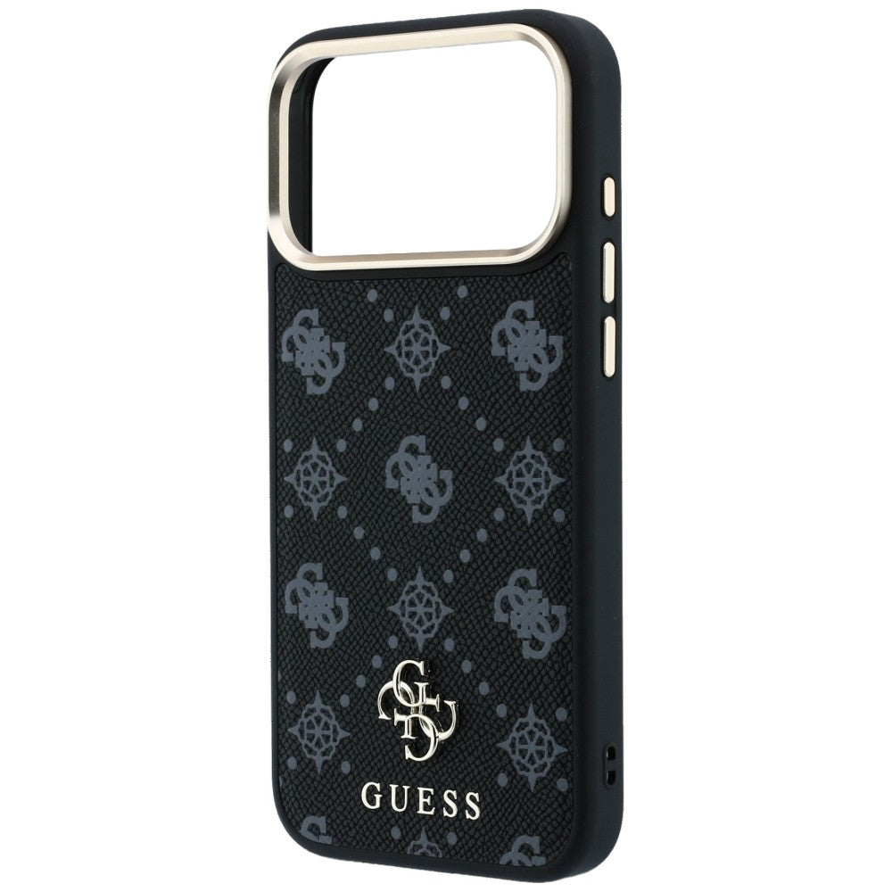 Husa MagSafe pentru Apple iPhone 18 Pro / 17 Pro, Guess, Peony 4G Small Logo, Neagra