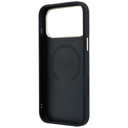Husa MagSafe pentru Apple iPhone 18 Pro / 17 Pro, Guess, Peony 4G Small Logo, Neagra