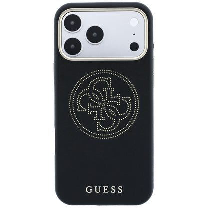 Husa MagSafe pentru Apple iPhone 18 Pro / 17 Pro, Guess, Perforated 4G, Neagra