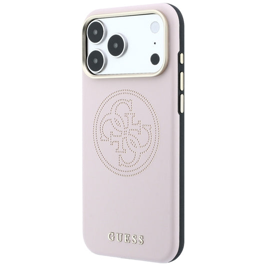 Husa MagSafe pentru Apple iPhone 18 Pro / 17 Pro, Guess, Perforated 4G, Roz