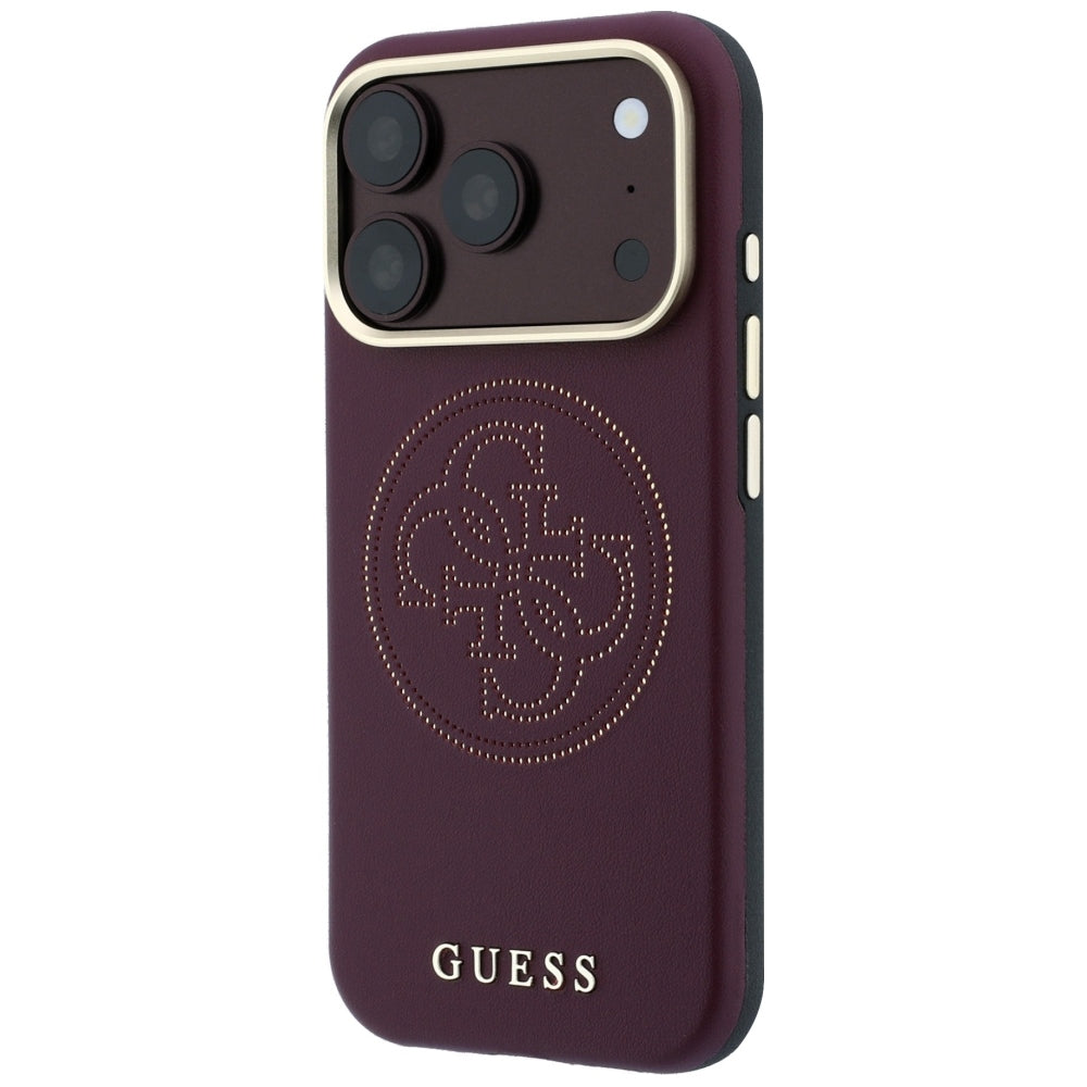 Husa MagSafe pentru Apple iPhone 18 Pro / 17 Pro, Guess, Perforated 4G, Visinie