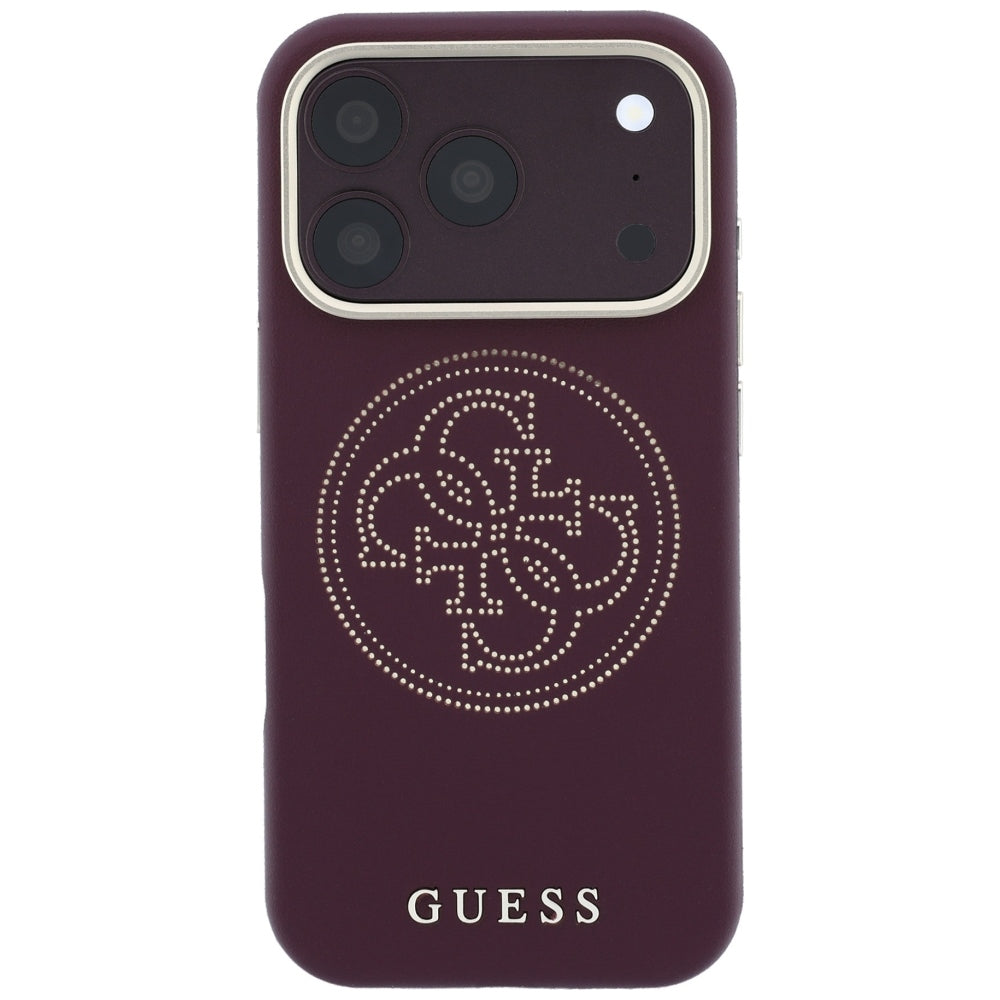 Husa MagSafe pentru Apple iPhone 18 Pro / 17 Pro, Guess, Perforated 4G, Visinie