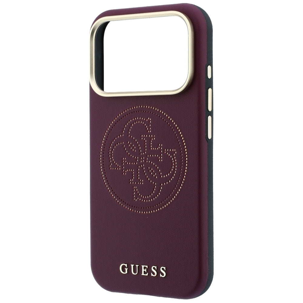 Husa MagSafe pentru Apple iPhone 18 Pro / 17 Pro, Guess, Perforated 4G, Visinie