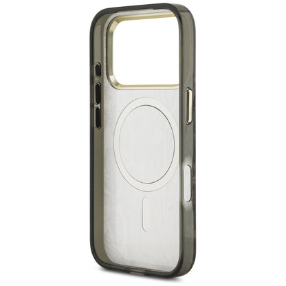 Husa MagSafe pentru Apple iPhone 18 Pro / 17 Pro, Guess, Python Pattern, Maro