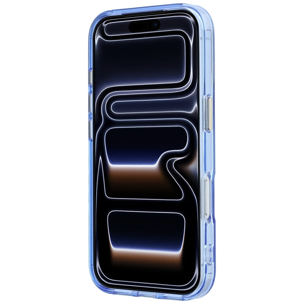 Husa MagSafe pentru Apple iPhone 18 Pro / 17 Pro, Guess, Ring Stand Script Metal Logo, Bleu