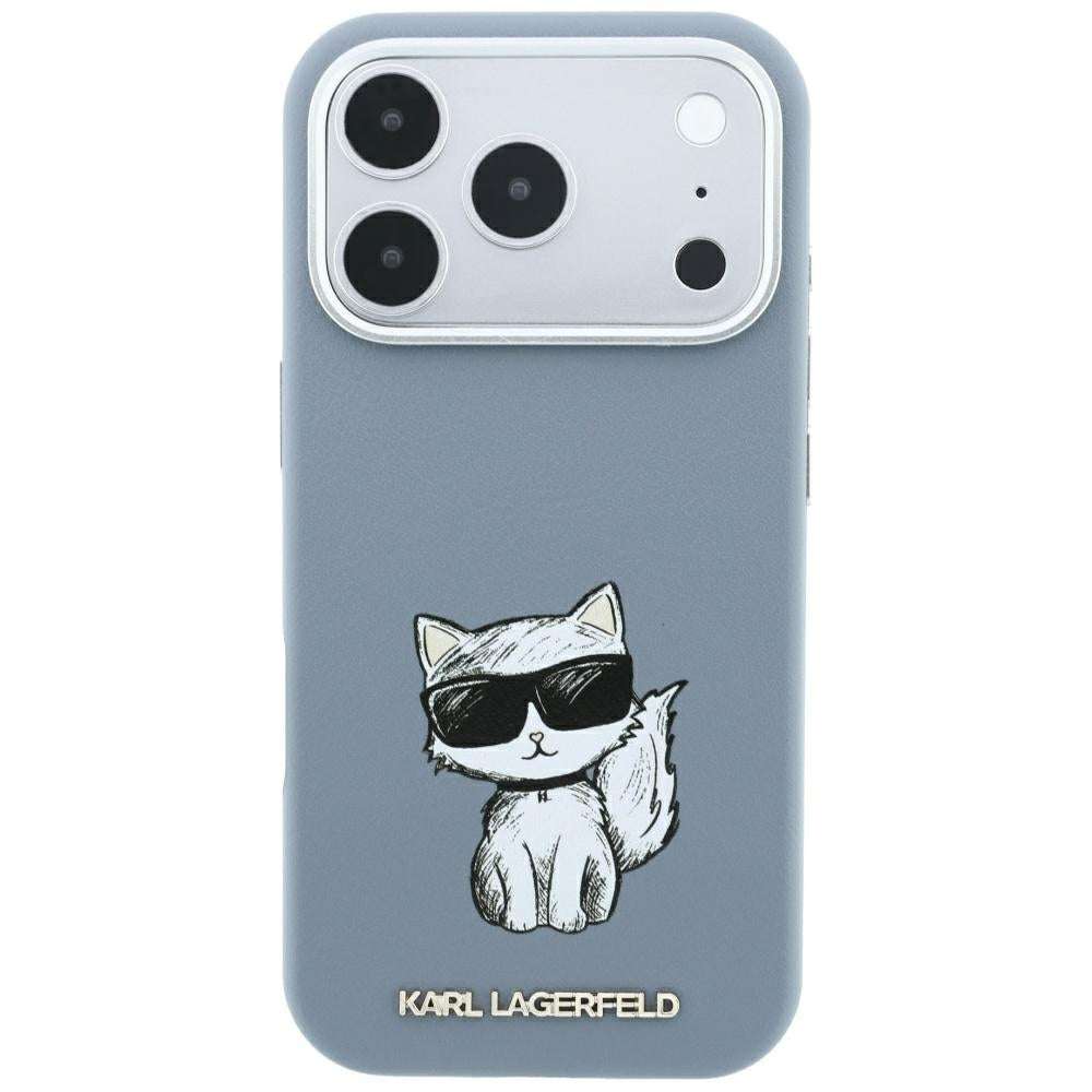 Husa MagSafe pentru Apple iPhone 18 Pro / 17 Pro, Karl Lagerfeld, Choupette Sketch, Bleu