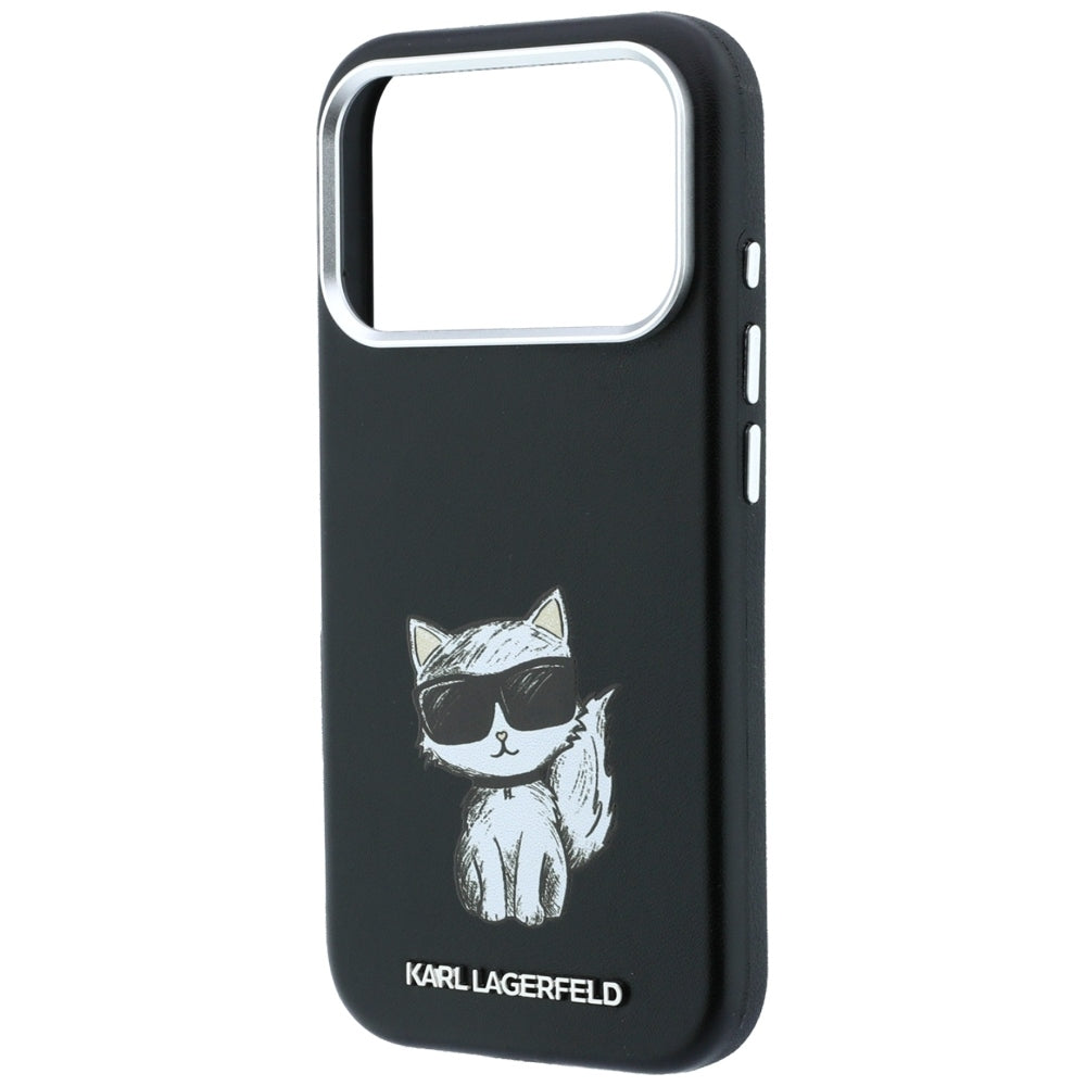 Husa MagSafe pentru Apple iPhone 18 Pro / 17 Pro, Karl Lagerfeld, Choupette Sketch, Neagra