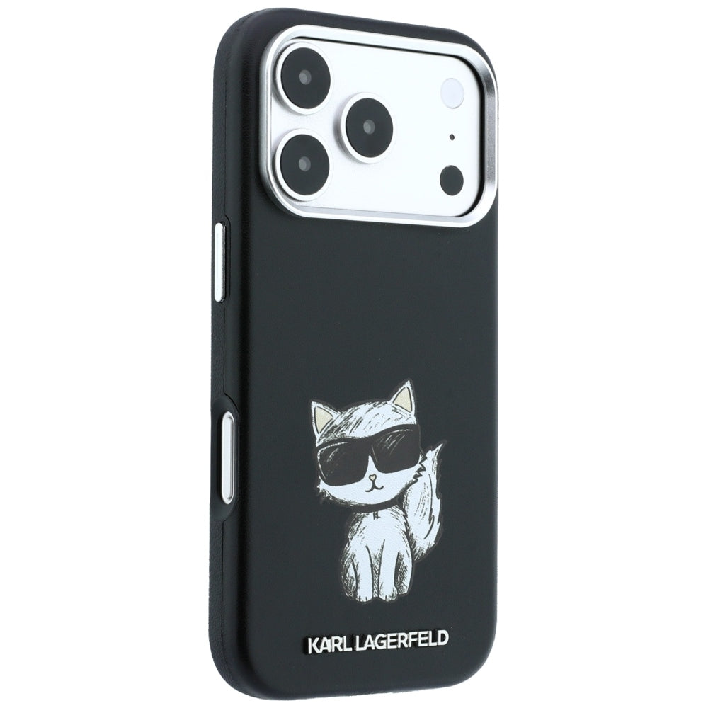 Husa MagSafe pentru Apple iPhone 18 Pro / 17 Pro, Karl Lagerfeld, Choupette Sketch, Neagra