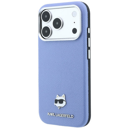 Husa MagSafe pentru Apple iPhone 18 Pro / 17 Pro, Karl Lagerfeld, Grained Choupette Head, Bleu