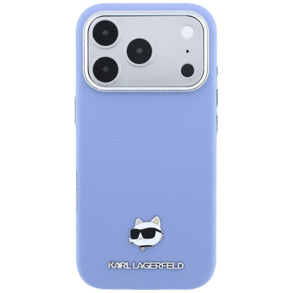 Husa MagSafe pentru Apple iPhone 18 Pro / 17 Pro, Karl Lagerfeld, Grained Choupette Head, Bleu